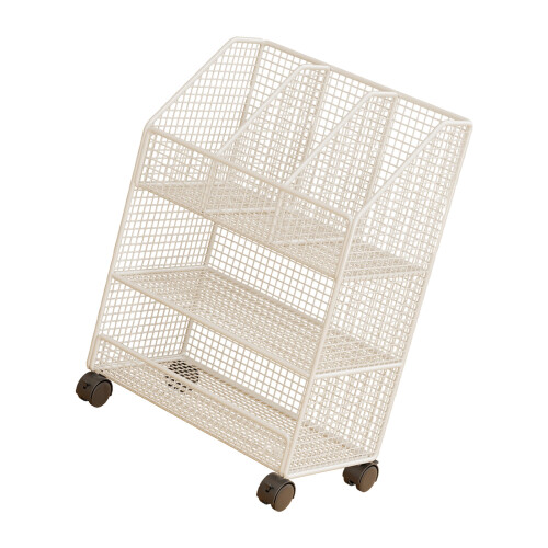 Unité de rangement portable blanche avec-Trois couches de blanc