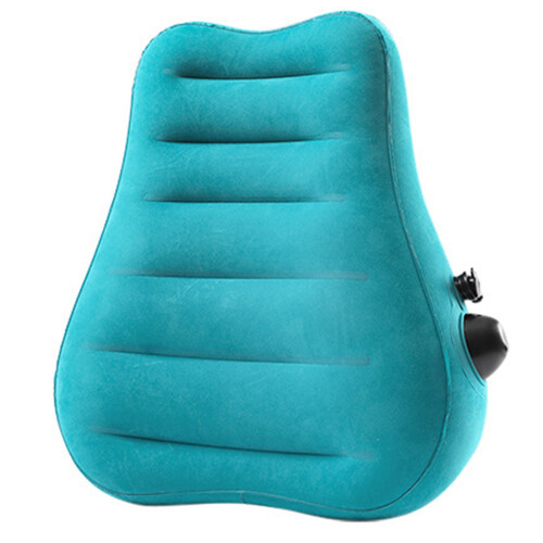 Appuyez de manière compacte pour gonfler l'oreiller de-Bleu paon