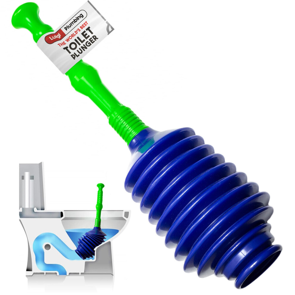 Luigi's Toilet Plunger | The World's Best Unblocker | Snake Design Bathroom Plungers | Clog & Blockage Remover 5051222531129