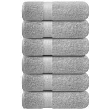 Infinitee Xclusives Premium Hand Towels 6-Pack (40 x 72 cm) ? 100% Cotton, Super Absorbent, Quick-Dry Towels for Bathroom, Hotel, Salon & Gym Use