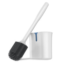MR.SIGA Toilet Bowl Brush and Holder, Toilet Brush with Durable and Flexible TPR Bristles, Wall Mounted Toilet Brush Cleaner for Bathroom Cleaning,
