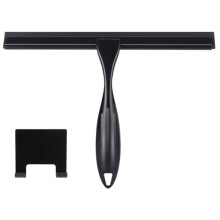 Shower Squeegee, 10 Inch Stainless Steel Window Squeegee Cleaner for Shower Glass Door with Hook, Shower Screen Wiper for Bathroom, Window,Mirror and