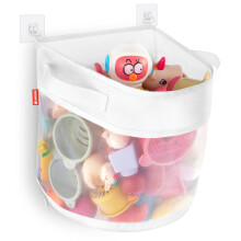 UNEEDE Bath Toy Storage, 3.46Gallon Bathroom Toy Storage, Quick Access Bath Toy Net For Bathtub, Baby Bath Toy Holder, Quick Dry bath net toy storage