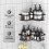 UUlioyer Corner Shower Caddy, Rustproof Bathroom Shelf No Drilling, Bath Storage with Hooks (2-Pack Corner Shower Caddy- Black) 4