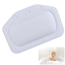Bath Pillow With 3 Strong Suction Cups, Soft Waterproof Bathroom Pillow for Tub, Relaxing Bathtub Pillow for Neck and Back Support Modern Minimalist