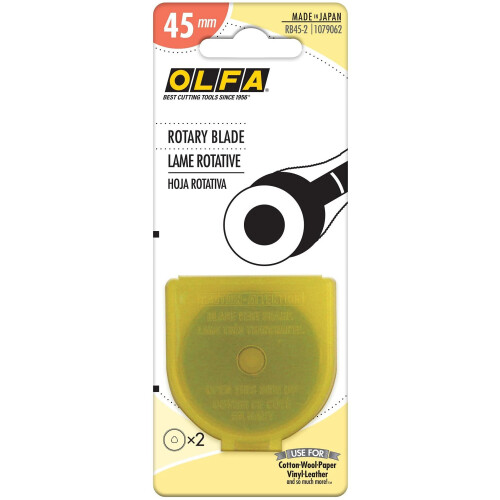 Olfa 45 mm Rotary Blade Refills, Pack of 2