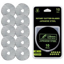 Headley Tools 28mm Rotary Cutter Blades(Pack of 10) Fits Olfa Rotary Cutter and Fiskars Rotary Cutter