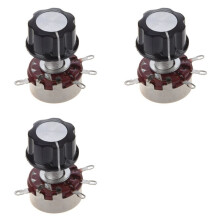 3X Replacement 6mm Shaft Dia 470K Ohm 2W Pots Potentiometer W Knob