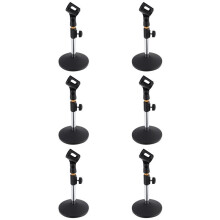 6X Supporto per Microfono da Tavolo per Supporto per Microfono Staffa da Tavolo con Base In Metallo per Conferenze Online Trasmesse In Diretta A Casa