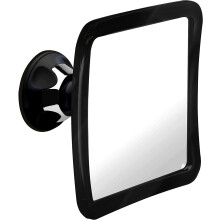 MIRRORVANA Fogless Shower & Shaving Mirror with Upgraded Suction Mount for Bathroom, Anti Fog Shatterproof Surface and 360? Swivel, 16cm x 16cm (1X