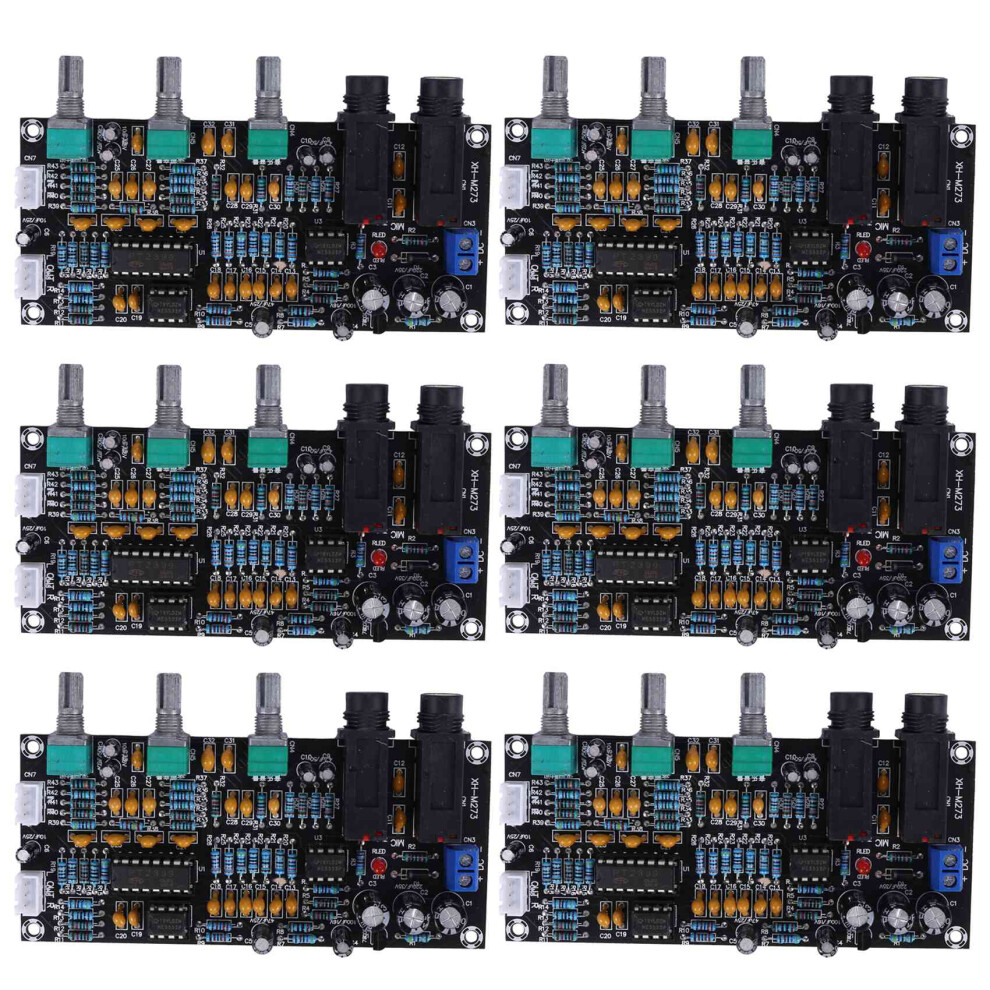 6X Pt2399 Digital Microphone Amplifier Board Reverberation Karaoke Reverb Amplifier Ne5532 Pre-Amplifier Tone Board 6133266945281