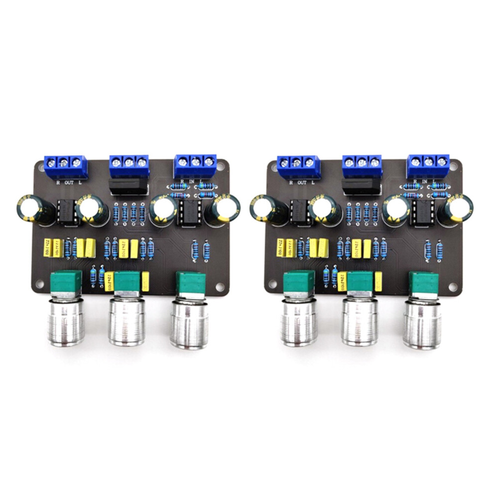 2X Dual Ne5532 Tone Stereo Preamplifier Board Audio Hifi Amprifier Equalizer Preamp Black 6033749389390