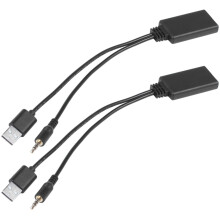 2X Car Wireless Module Music Adapter Auxiliary Receiver Aux Audio USB 3.5mm Socket for E90 E91 E92 E93