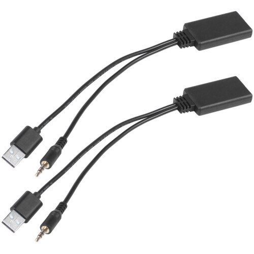 2X Car Wireless  Module Music Adapter Auxiliary Receiver Aux Audio USB 3.5mm Socket for  E90 E91 E92 E93