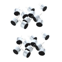 20 Pcs 2 Pin MIC Capsule Electret Condenser Microphone Silver Tone Black