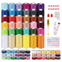 Agoer 700 Yard Bobbins Sewing Thread Set, 36 Colors Polyester Thread Spools, Longer Prewound Sewing Thread with Bobbins Case for Brother Singer Janome