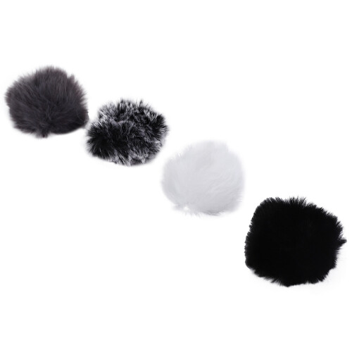3X Universal Lavalier Microphone Windscreen Fur Windshield Wind Muff Soft for    Lapel Lavalier Mic 5mm