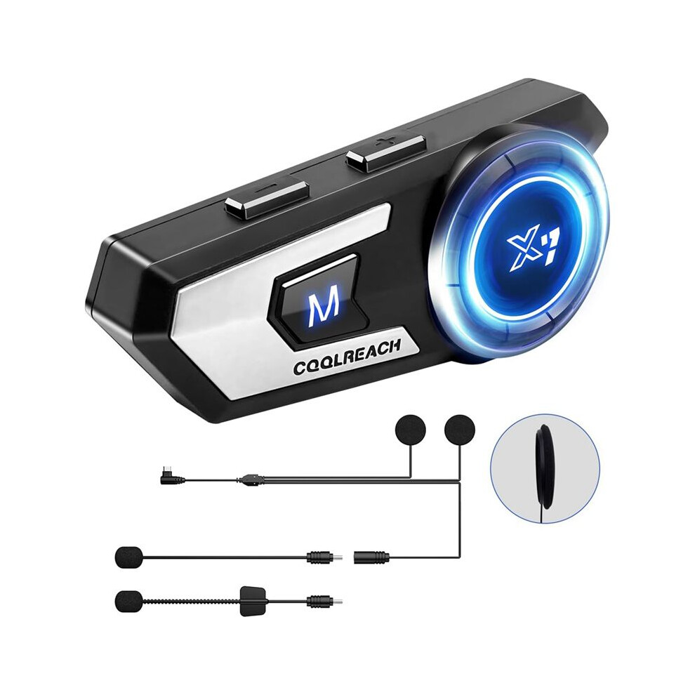 Motorcycle Helmet Headset With Soft/Hard Mic, Ip67 Automatic Answer/Music Control/Intelligent Noise/Wake 6032251507131