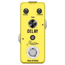 Rowin Pedale Effetto Chitarra Delay Analogico Completamente Vintage con Circuito Analogico True Bypass, Suono di Chitarra Migliorato