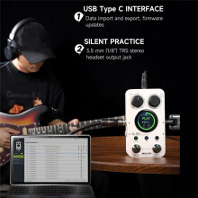 MOOER GL100 Looper Pedal Drum Machine,Electric Guitar Monoblock Effect 1.3-Inch Touchsreen Auto Record with 100 Memory Positions