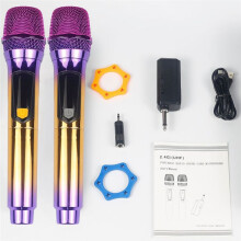 Microphone Dynamique Sans Fil 2,4 GHz, Carte Son Universelle pour Karaoké, Chant, Scène, Spectacle