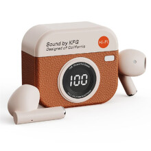 New Gaming Wireless Headphone Retro Camera Shape in-Ear Battery Indicator Earphone Items Ear Buds