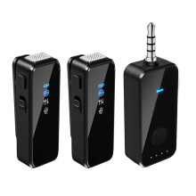 Microphone Cravate Sans Fil M35 One Drag Two, Réduction Du Bruit de Diffusion pour Téléphone Portable avec Étui de Chargement.