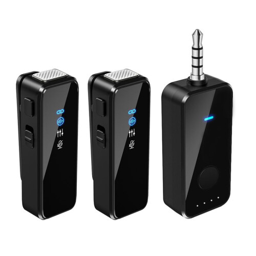 Wireless Lapel Microphone M35 One Drag Two Mobile Phone Broadcast Noise Reduction Microphone with Charging Case 1