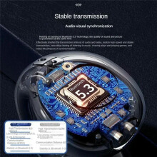 Bluetooth5.3 Wireless Bone Conduction Headphones Clip Ear Music Noise Canceling Headset HD Call Sports Gaming Earphone,A