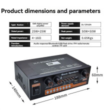 G60 Home Power Amplifier Subwoofer Support,Fm Radio,Usb Playback Ideal for Home Theater &Audio Systems Eu Plug