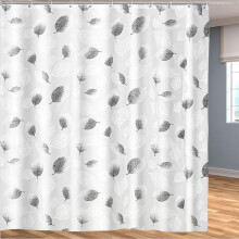 ruitao Shower Curtain for Bathroom, 100% PEVA Waterproof Anti-Mould Proof Resistant | Quick-Drying | Washable Bathroom Curtain | Includes 12 Pcs