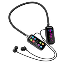 Langzeit--Kopfhörer, LED-Anzeige, HiFi-Sound, Ohrhörer, Sport-Headsets zum Umhängen Am Hals, Unterstützt TF-Karte
