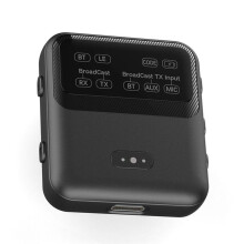 5.4 Audiotransceiver voor Uitzending van 1TX Naar Meer Dan 100 RX-Apparaten Clip- LE-Audioadapter AAC/AptX-AD/LC3 USB/AUX/MIC