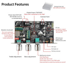 ZK-1001U 9-24V BT Audio-Leistungsverstärkermodul 100W Mono-Verstärkerplatine AMP-Modul für Heimkino TPA3116D2