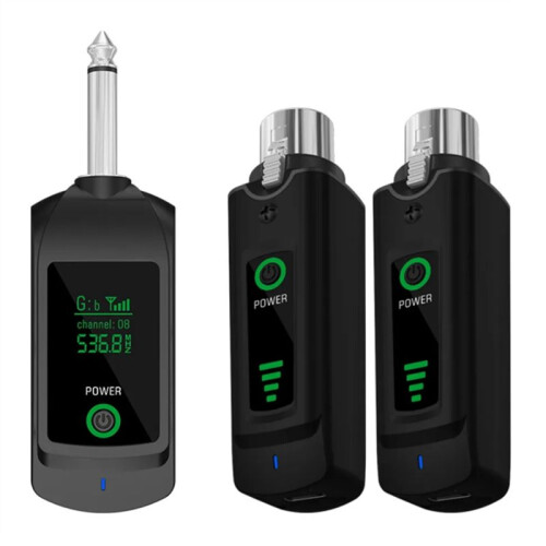 2.4G Wireless Microphone Converter System Transmitter Receiver for Dynamic Condenser Microphone Guitar Audio Mixer A