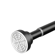 Matte Black Extendable Curtain Poles Shower Curtain Rod 81-137cm Tension Pole No Drilling, Never Rust Non-Slip Telescopic Pole for Clothes, Shower