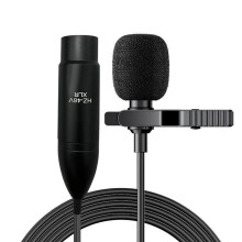 Lavalier Live Microphone Wired HD 48V 3-Pin XLR Connector Recording Device for Recording Sound Card, Live Broadcast