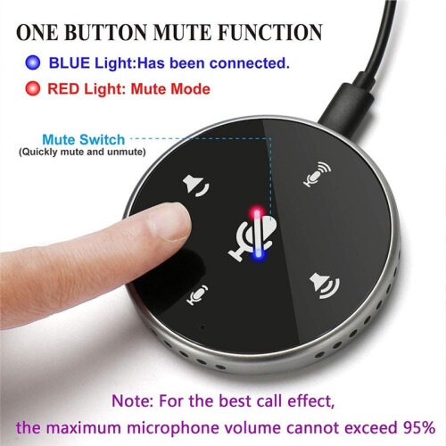 USB Conference Microphone with Speaker,Laptop Omnidirectional Computer Mic ,for  Meetings,VoIP Call 1