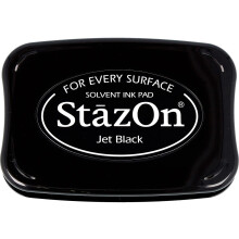 Tsukineko Stazon Jet Black Ink Pad,9.91 x 6.73 x 1.78 cm; 40 Grams