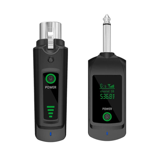 2.4G Wireless Microphone Converter System Transmitter Receiver for Dynamic Condenser Microphone Guitar Audio Mixer B
