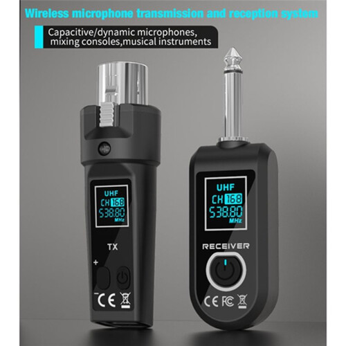 UHF Microphone Wireless Converter XLR Transmitter and Microphone Receiver for Dynamic Condenser Microphone Universal 1