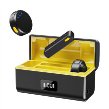 Lavalier Trådlös Mikrofon Brusreducering med Laddningsbox Magnetisk Lapelmikrofon Ljud Videoinspelning Mic,B