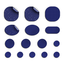 Skystuff 45 Pcs Down Jacket Repair Patch for Puffer Jackets Coats, Nylon Fabric Repair Tape Pre-Cut Self-Adhesive Patches for Clothing, Down Jacket