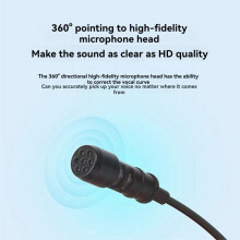Lavalier Live Microphone Wired HD 48V 3-Pin XLR Connector Recording Device for Recording Sound Card, Live Broadcast