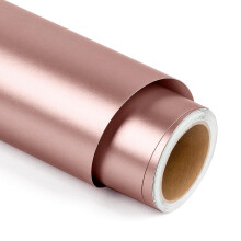 Matte Metallic Permanent Vinyl for Cricut, 12" x 5FT Rose Gold Self Adhesive Vinyl Roll for Cricut and Silhouette Cameo, Rose Gold Vinyl for Party