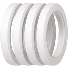 YISUMEI 4 Rolls Double Sided Tape Adhensive Sticky Tapes for Crafts,Gift,Photos,Wallpaper,Card Making-12mmWide and 25m Long