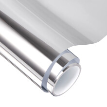 VINYL FROG Glossy Chrome Mirror Craft Adhesive Vinyl Roll Chrome Mirror Silver Vinyl 30.5x155cm Works with Cameo and Cutters for Craft Decoration