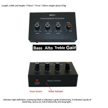 MEQ-3 3-Segment Equalizer Tone Treble Mid Bass Adjust Computer Game Headset Ear Amplifier Audio Signal Preamplifier