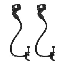 2 Pcs Microphone Adjustable Stand Flexible Gooseneck Desktop Stands Desk Clamp Recording Equipment for Meeting Lecture