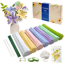 YYUENGTAK 350 Pcs Pipe Cleaners for craft Flowers?Macarons?with tutoria?Fluffy Yarn,Floral Wires,Gardening Tape,Stamens -Pipe Cleaner Flower
